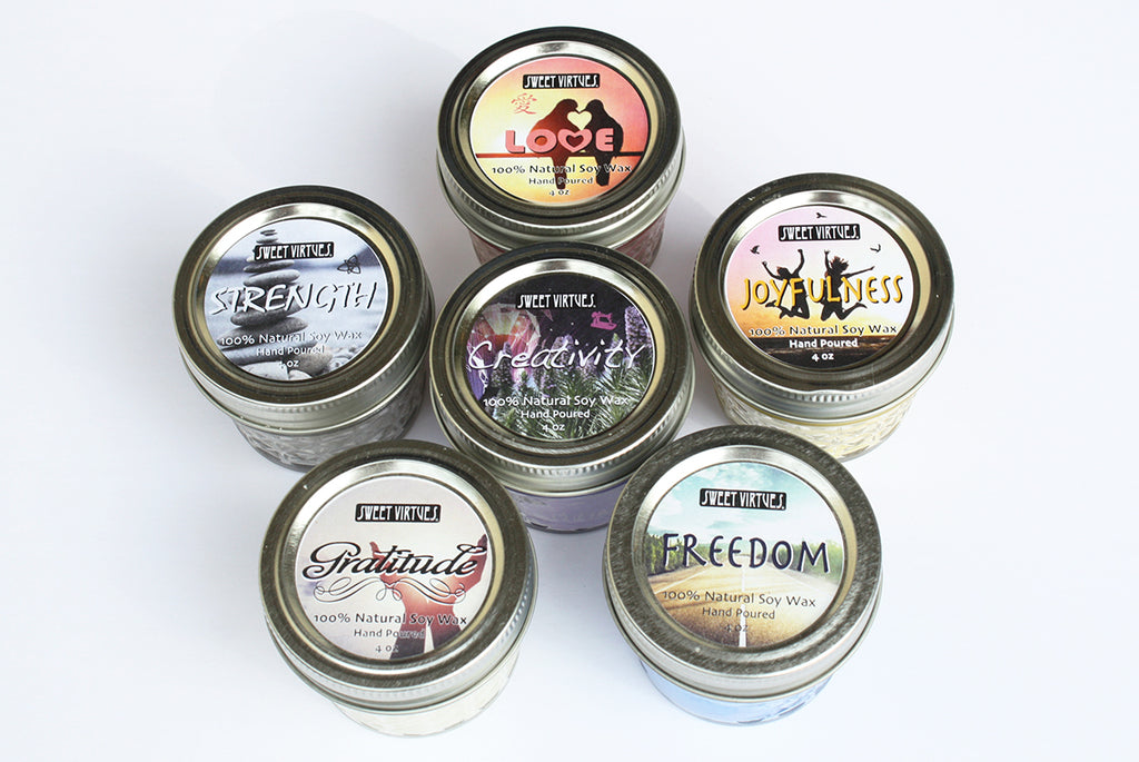 SWEET VIRTUES - Hand Poured Soy Wax 3 & 6 Candle Gift Sets