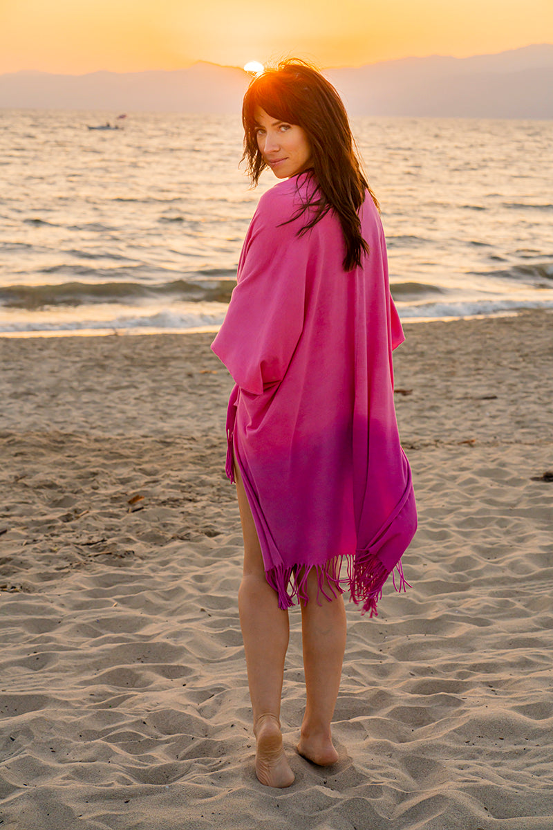SWEET VIRTUES-Modesty Cotton Jersey Hand Dyed Kimonos