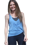 SWEET VIRTUES-Happiness Printed Cotton Racer Back Tunic Tank