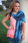 SWEET VIRTUES-Discreet Cloud Wash Cotton Wrap Scarf with Fringe
