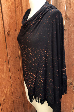 SWEET VIRTUES-Honesty Speckled Wash Wrap Scarf with Fringe