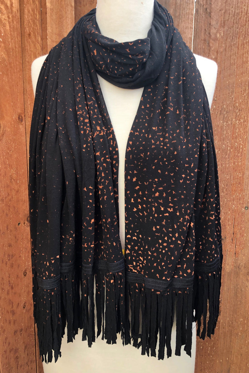 SWEET VIRTUES-Honesty Speckled Wash Wrap Scarf with Fringe