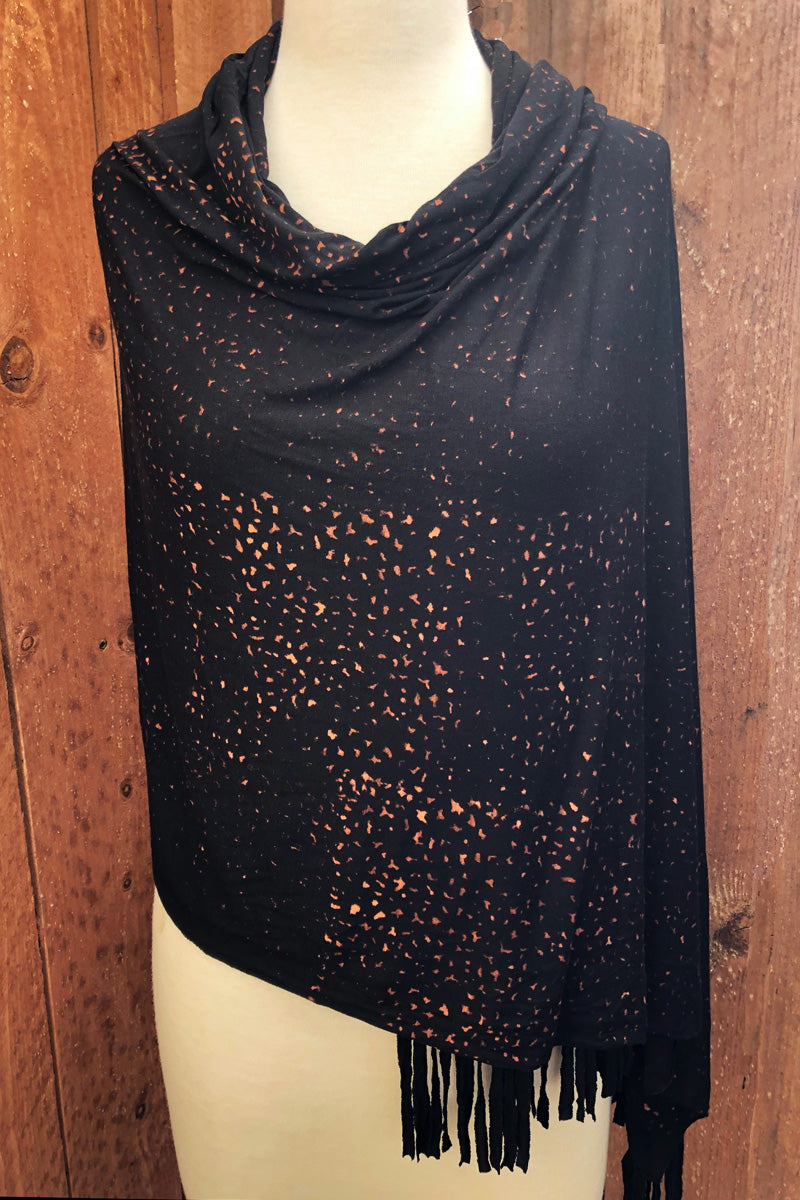 SWEET VIRTUES-Honesty Speckled Wash Wrap Scarf with Fringe