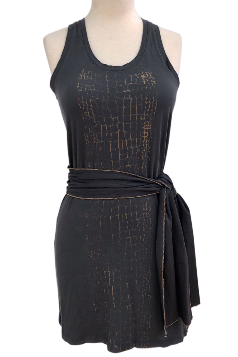 SWEET VIRTUES-Steadfast Cotton Modal Racerback Tank Dress With Sash