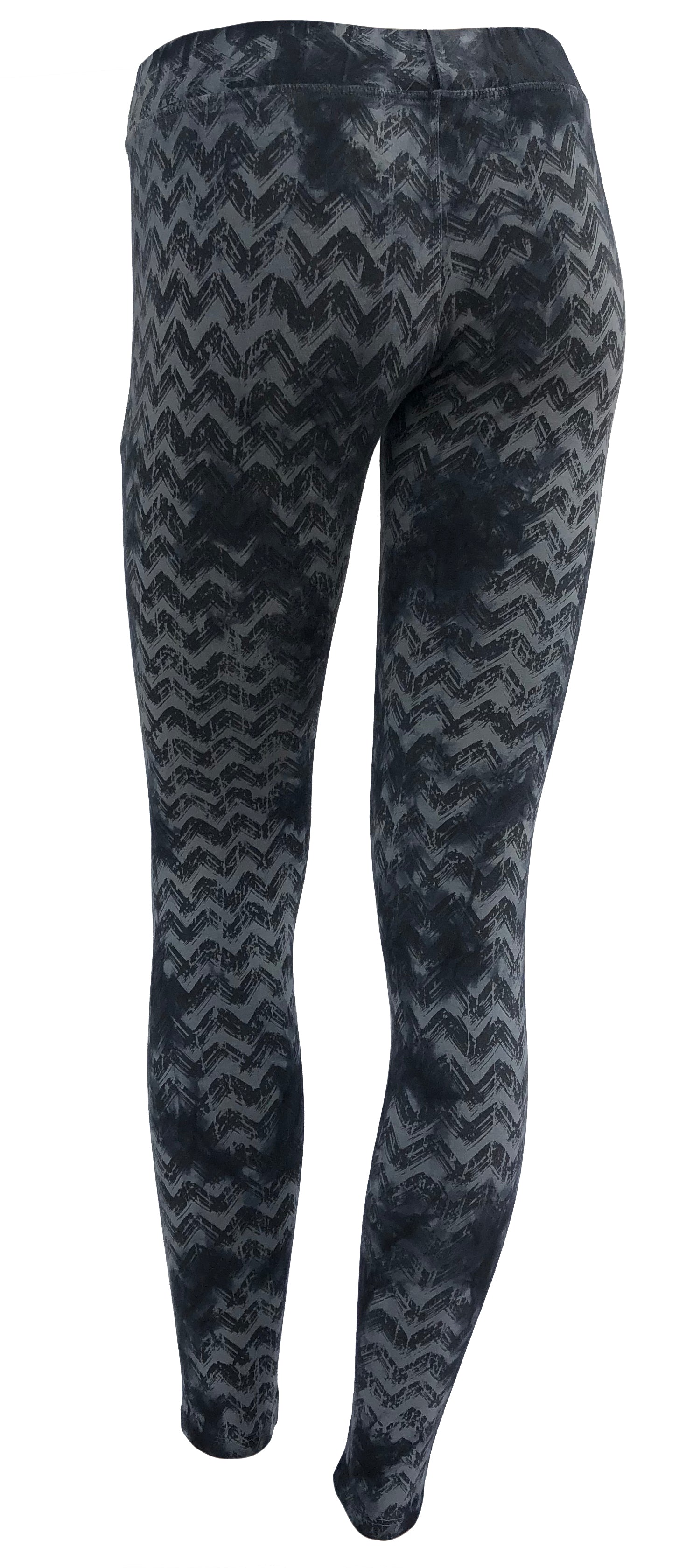 SWEET VIRTUES Women's -Dignity- Leggings with Tummy Control - Chevron Print