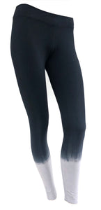 SWEET VIRTUES Women's -Orderly- Leggings with Tummy Control -Black & Gray Ombre