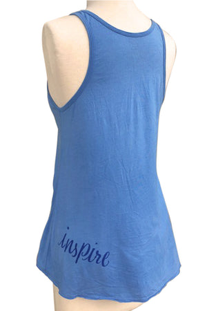 SWEET VIRTUES-Happiness Printed Cotton Racer Back Tunic Tank