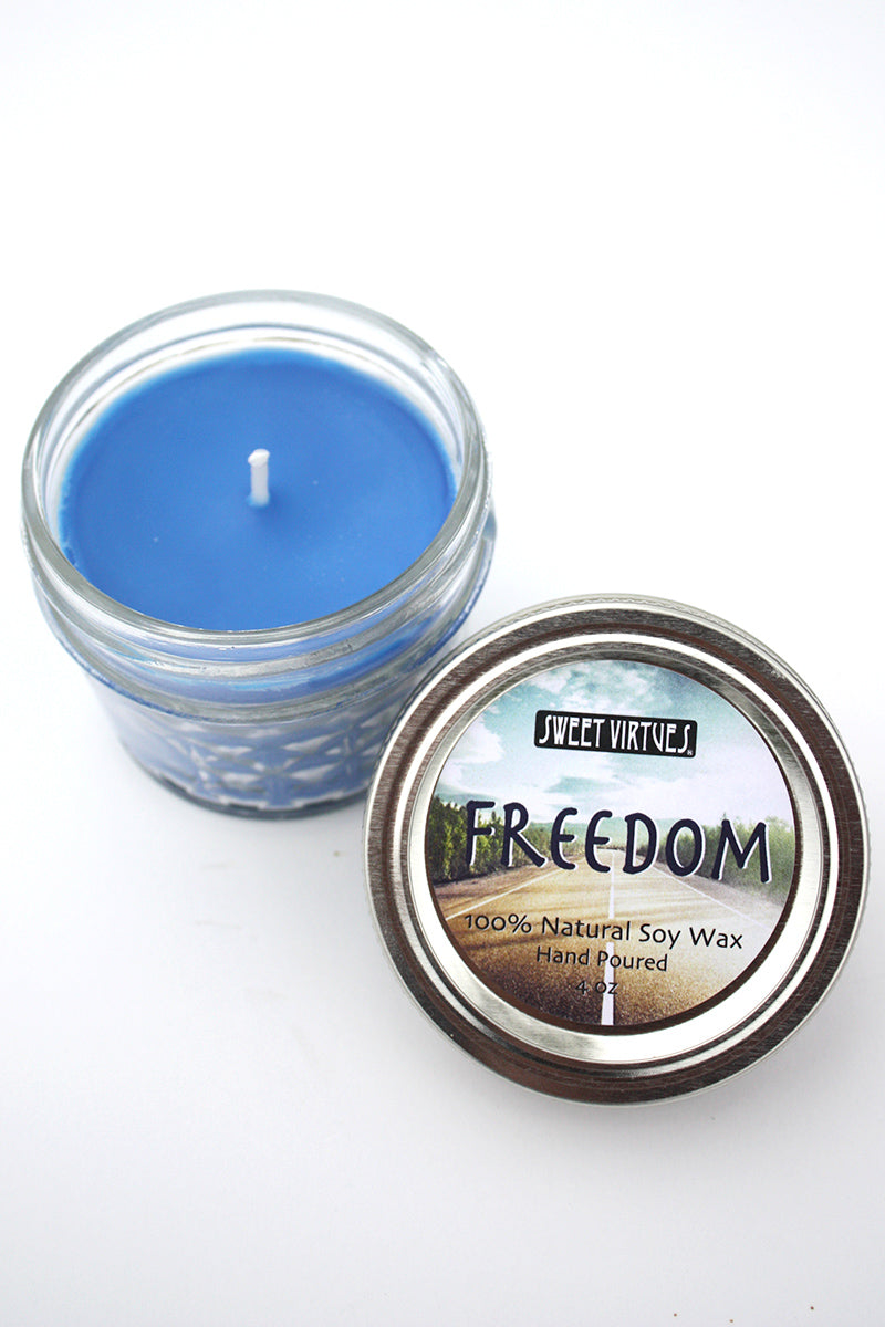 SWEET VIRTUES- Freedom- Hand Poured Soy Wax Candle