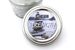 SWEET VIRTUES- Strength- Hand Poured Soy Wax Candle